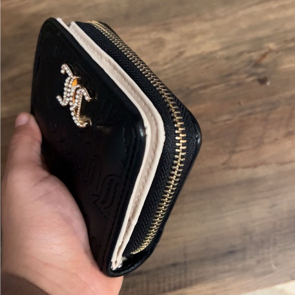 Juicy Couture Black and White Heart Charm Wallet - Picture 4 of 4
